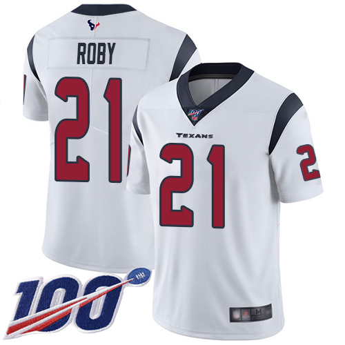 Houston Texans Limited White Men Bradley Roby Road Jersey NFL Football #21 100th Season Vapor Untouchable